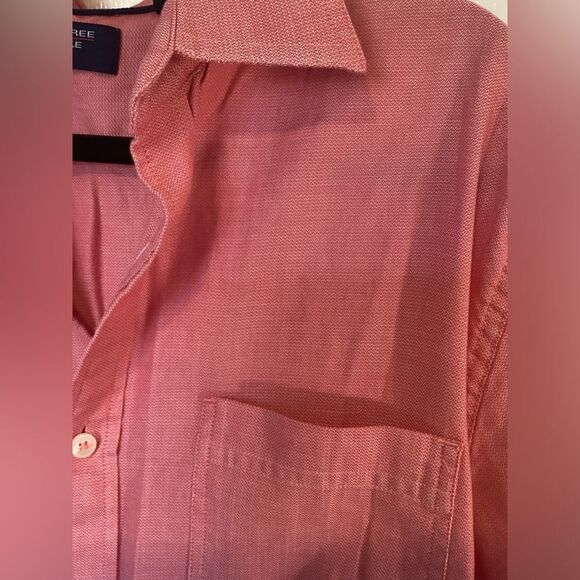 Roundtree & Yorke - Men’s Trim Red & White Button Up shirt - L - Picture 2 of 4